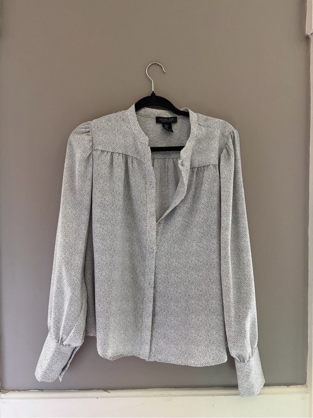 Rachel Zoe white-and-black dotted blouse - Picture 3 of 4